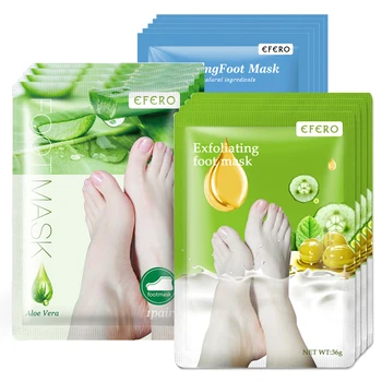 

EFERO 3Pair Exfoliating Foot Peeling Mask Legs Socks for Feet Pedicure Nourishing Moisture Dead Skin Callus Remover Foot Patch
