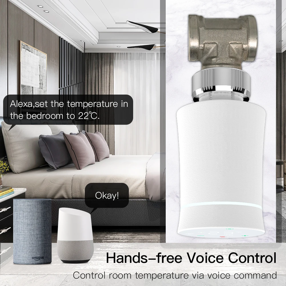 Moes tuya zigbee3.0 nova válvula de atuador