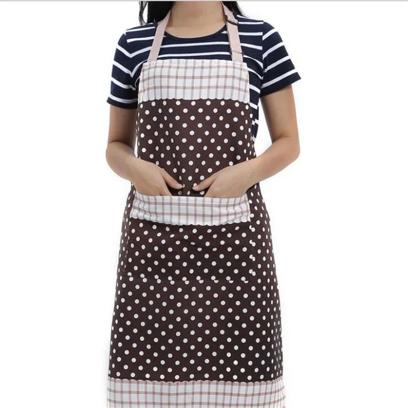 Round Dots Printing Hairdresser Apron Professional Salon Hairdressing Cutting Barber Cape Adjustable With Pockets