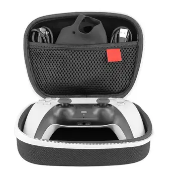 

Portable EVA Hard Shell Carrying Case with Wrist Strap for PS5 DualSense PS4 Controller Accessories