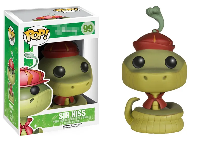 Официальный Funko pop Robin Hood Sir Hiss Виниловая фигурка Коллекционная модель игрушки с