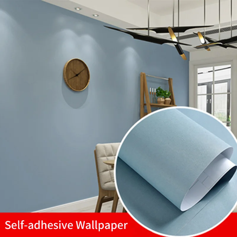 Одноцветная водостойкая самоклеящаяся настенная бумага для гостиной, детской спальни, виниловая контактная бумага для декора спальни - Цвет: Wallpaper LGBU
