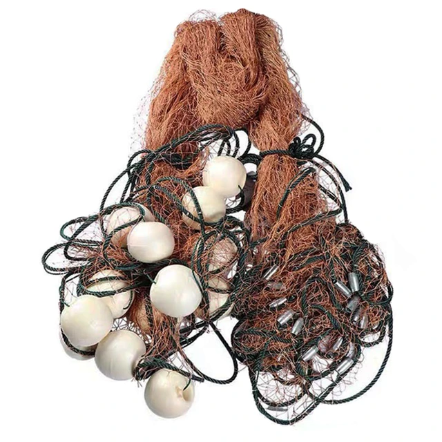 Lawaia Woven Net for Fishing Pull Net Pond Trawl Steel Sinkers Foam Floats  12 Strands Big