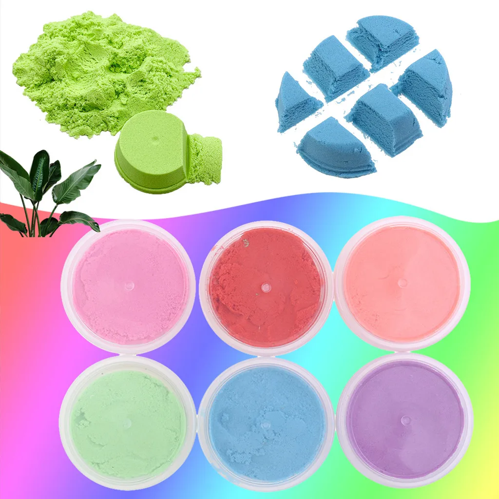 Веселый DIY мягкий антипригарный красочный хлопок Песок щепотка грязь пластилин