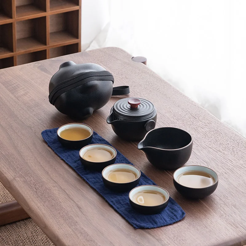 TANGPIN черная посуда керамическая чайник gaiwan фарфорная чашка для чая gaiwan чайные наборы портативный дорожный чайный сервиз набор