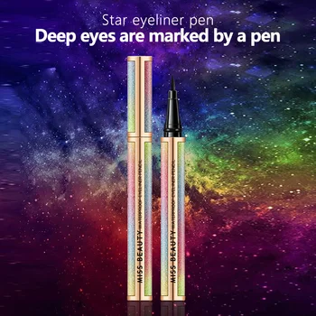 

MISS BEAUTY Starry Diamond Shinny 4D Waterproof Liquid Eyeliner Quick-drying Vivid EyeLiner Pencil Thick Eyes Make Up TXTB1