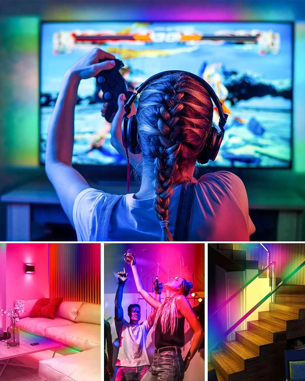 BlitzWolf BW-LT33 5M WS2811 5050 Smart IC Music Magic LED Strip Light description image 7