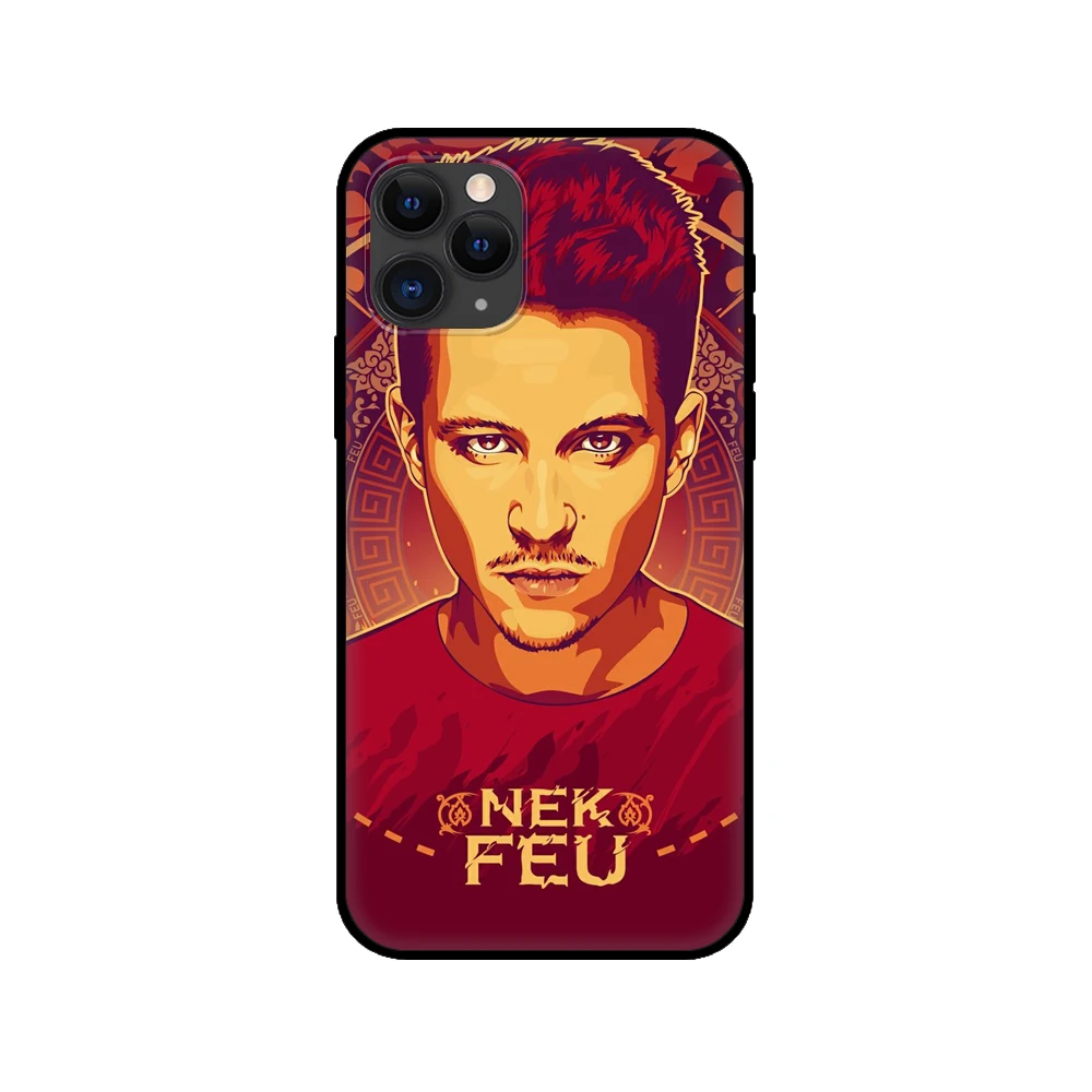 Black tpu case for iphone 5 5s se 2020 6 6s 7 8 plus x 10 XR XS 11 12 mini pro MAX back cover nekfeu rapper