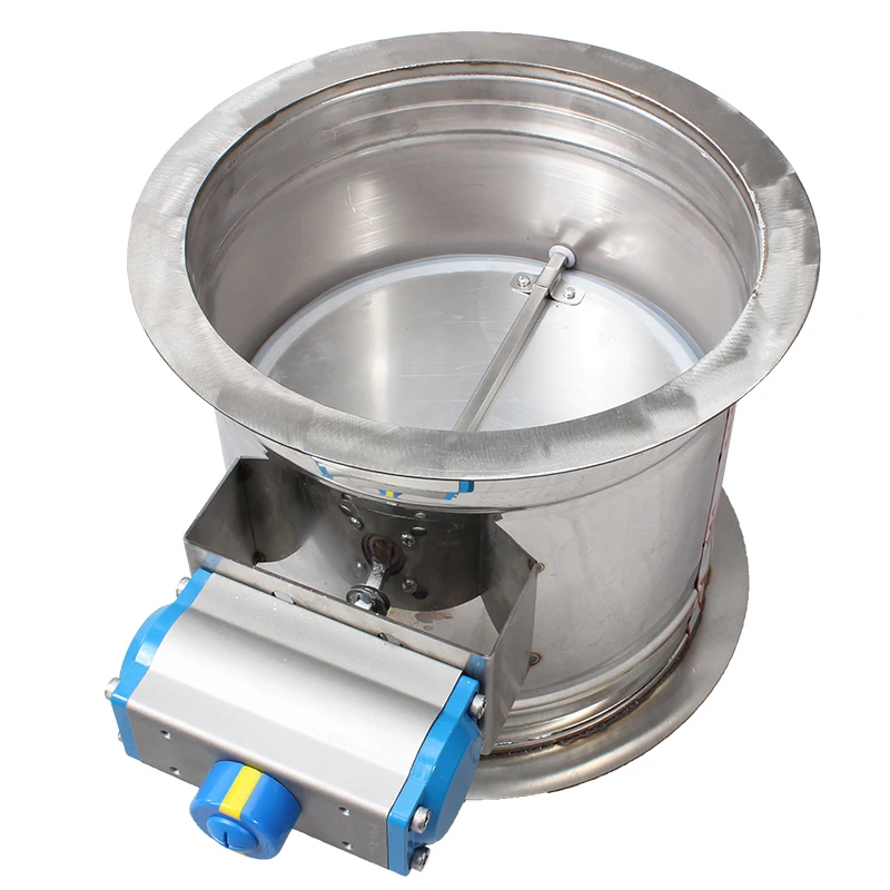 Демпферная заслонка воздуха нержавеющая сталь пневматическая Демпферная пневматическая клапан управления балонный редуктор od51mm-250mm тип фланца