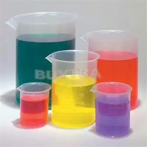 5Pcs/Set Laboratory School Teaching Plastic Beaker Set 5 Graduated Polypropylene Beakers 5 Sizes 50ml,100ml, 250ml,500ml,1000ml