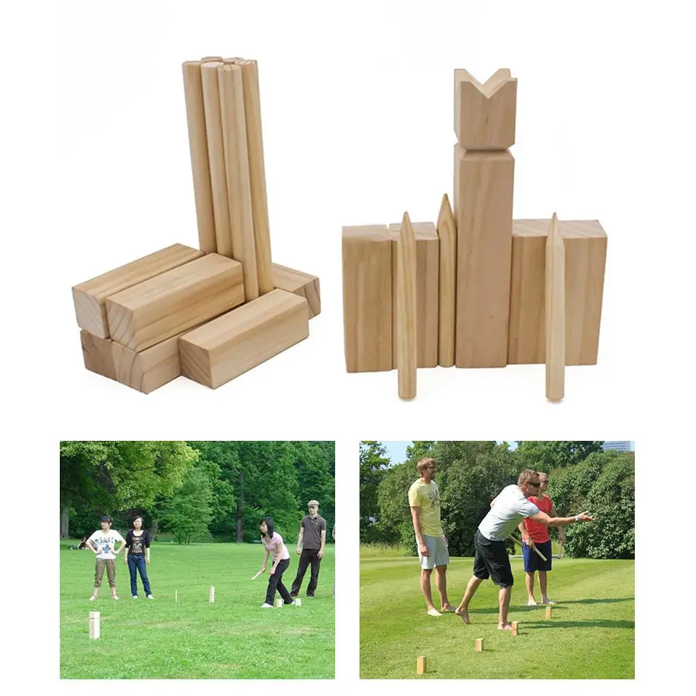 Деревянные для KUBB спортивные игры на открытом воздухе набор игрушек король и солдат игрушки для газонов отдыха