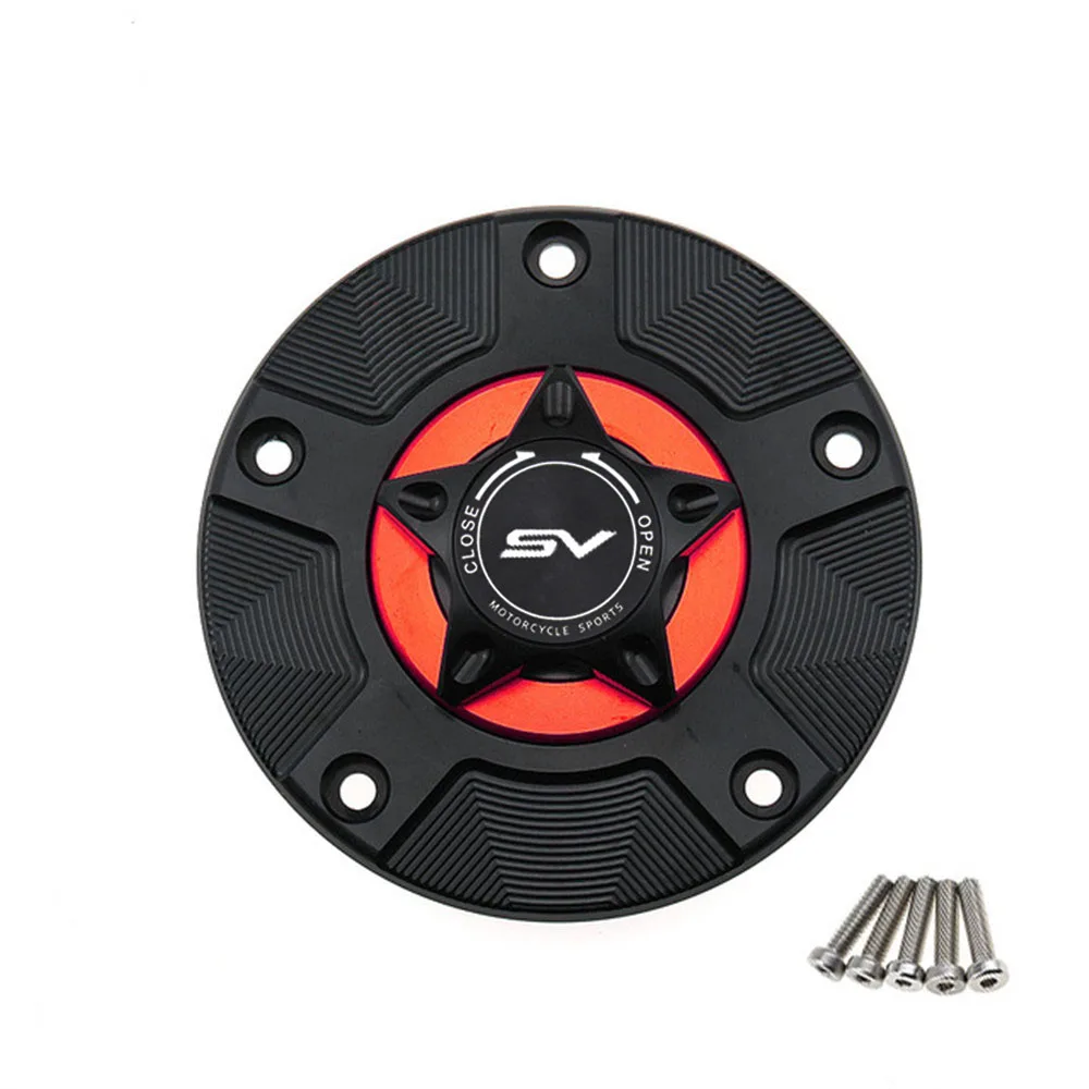 SV1000 Бензобак Крышка для Suzuki SV1000/650/S SV1000S 2003-2013 Мотоцикл CNC быстросъемная крышка - Цвет: Красный