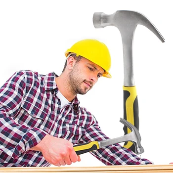 

Multifunction Claw Hammer With Plastic Covered Handle Avoid Hand Vibration Lifting Hammer Engineering Home Nail Lifting Tool