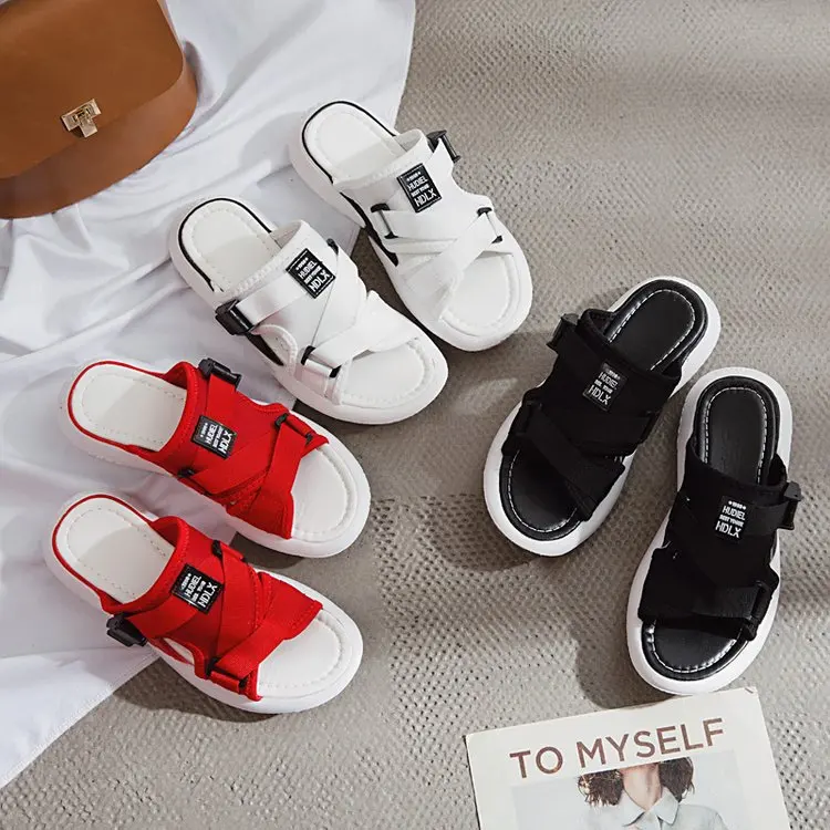 

Online Celebrity Sandals Women's Outer Wear 2019 Summer New Style Korean-style Flat Versatile INS Fairy Wind Sandals Women's