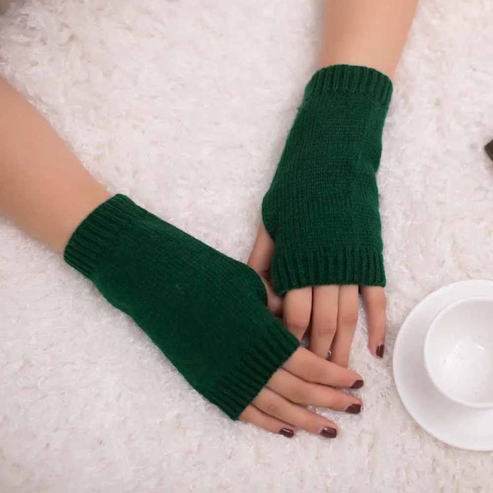 Женские вязаные перчатки без пальцев, теплые зимние перчатки, мягкие теплые рукавицы, теплые зимние перчатки luvas de inverno luvas