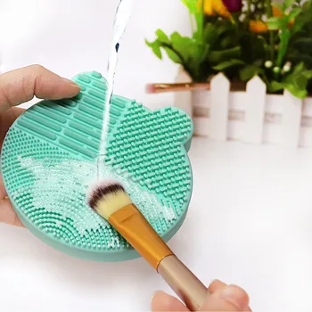 

1Pcs Silicone Makeup Brush Storage Pad Cleaning Mat Foundation Makeup Brush Scrubber Board Washing Brush Gel Cleaning Mat