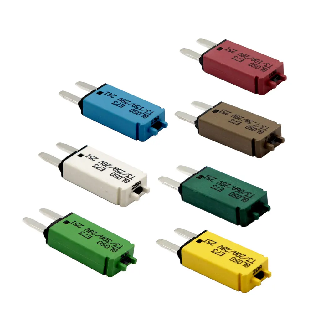 10 Pcs 12/24v Manual Reset Mini Atm Circuit Breaker Blade Fuse For Car