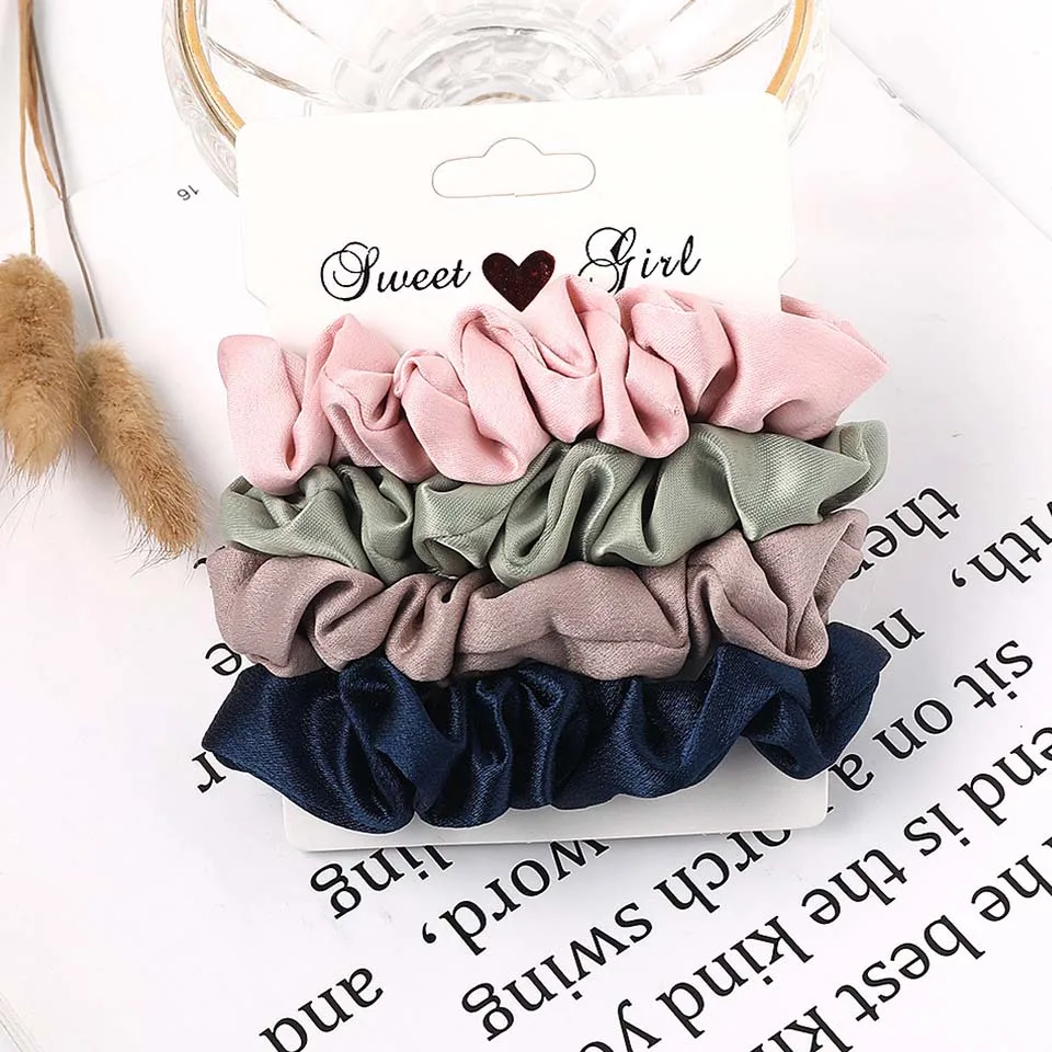 3 4 5 6 Pcs Scrunchie Pack Gumka Do Wlosow Scrunchies Women Hair Accessories Femmel Elastic Hair Bands Fashion Chouchou goody hair clips