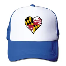 Для мужчин/Для женщин сердце Мэриленд государственный флаг Снэпбэк кепки с сеточкой на Шапки Регулируемый Хип-хоп Кепки