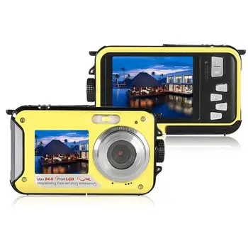 

TWISTER.CK 1080P Full HD Waterproof Digital Camera Underwater Camera 24MP Video Recorder Selfie Dual Screen DV Recording Camera