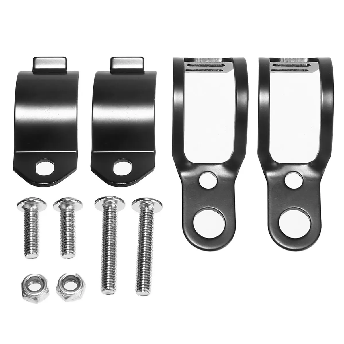 For Honda For Yamaha 1Pair Black Motorcycle Turn Signal Lamp 33-43mm Fork Clamp Metal Mount Bracket Headlight Holder Treyues