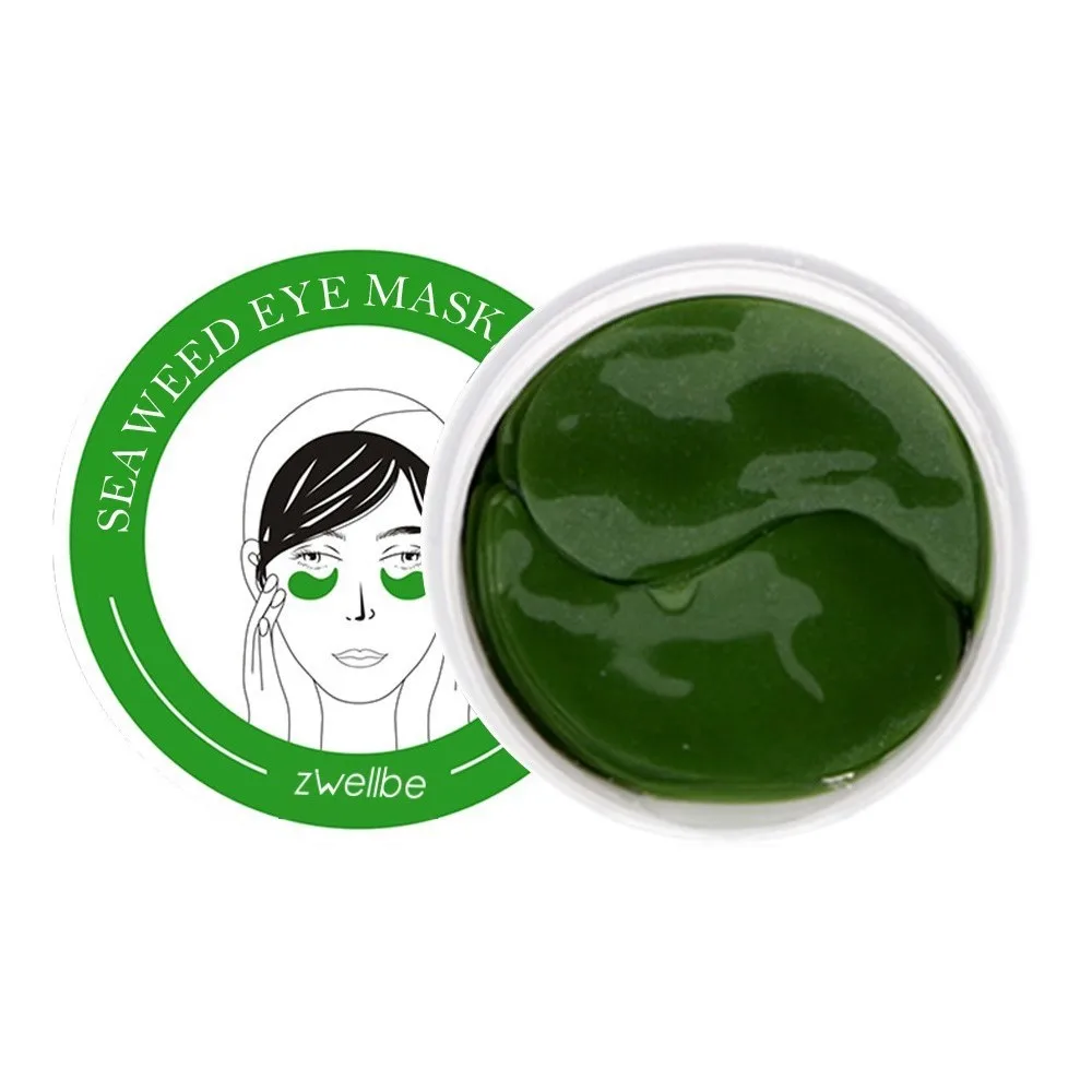 Green Seaweed Горячее предложение, коллагеновые маски для глаз, против припухлости, для старения, гиалуроновая кислота, увлажняющие, 60 шт., спальные патчи для удаления темных кругов, патчи для глаз - Цвет: Green Seaweed