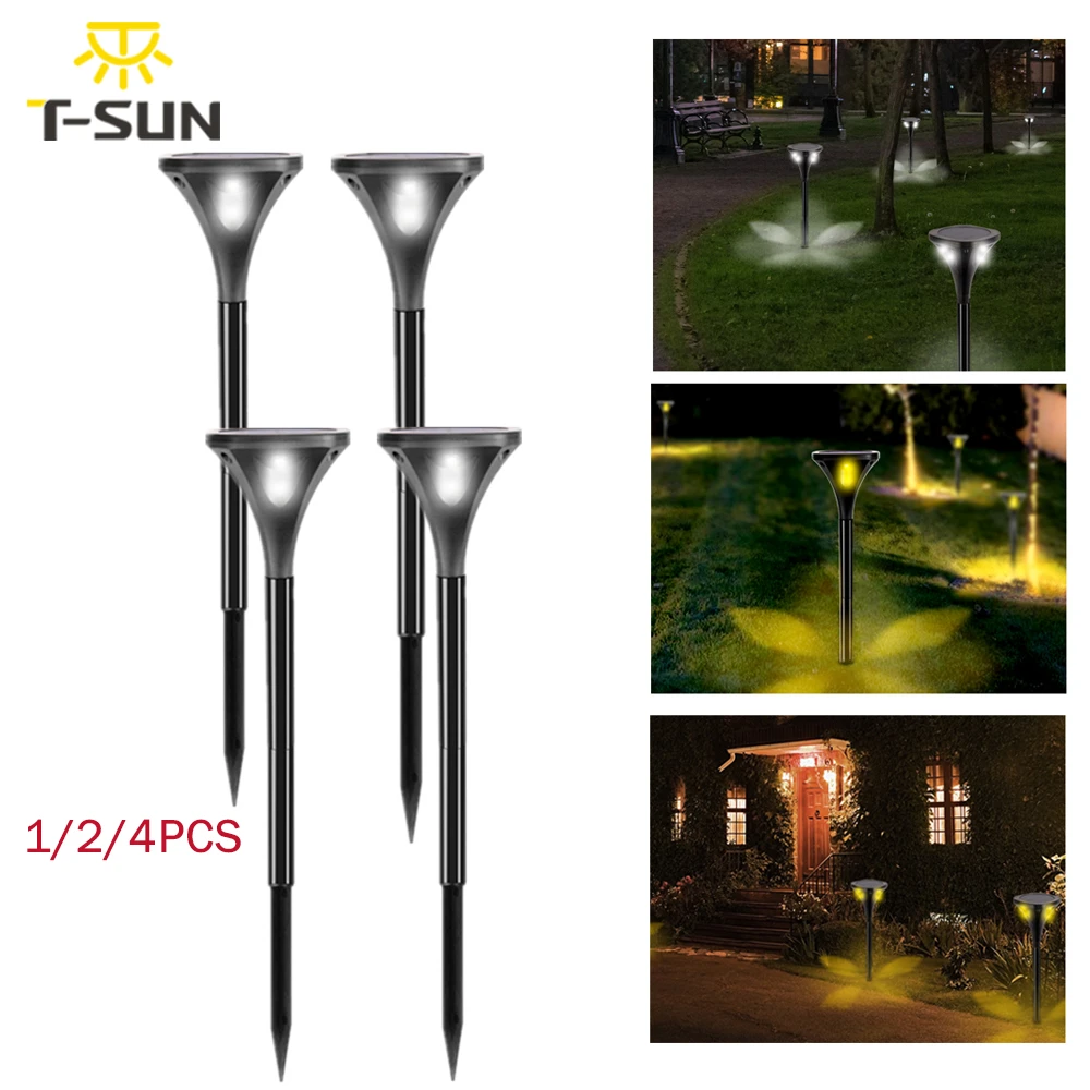 360° Luminous Solar Light 3000k/6000k Solar Garden Light Outdoor Solar Lamp For Path Courtyard Decor Solar Power Holiday Light solar fence lights