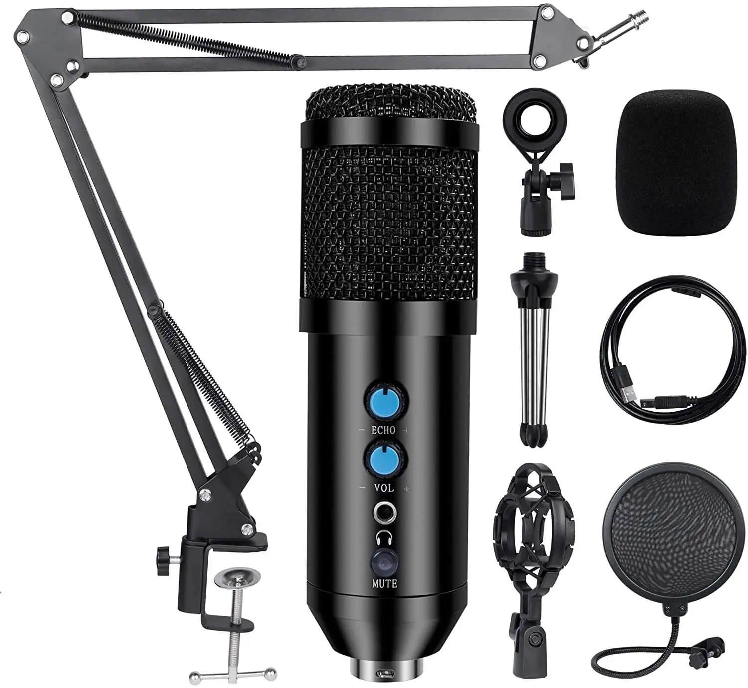 Профессиональный Студийный конденсаторный USB-микрофон YTOM F1 PRO комплект с