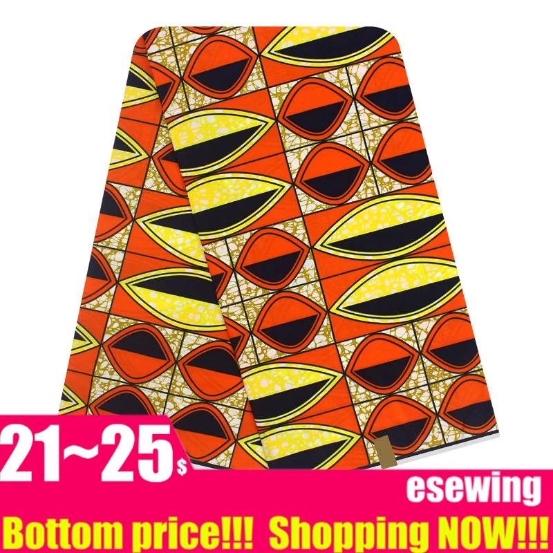 Африканская настоящая голландская восковая Ткань 6 ярдов Хлопок Анкара Нигерия Гана Голландский Настоящий Воск для лоскутного шитья африканские платья TX18