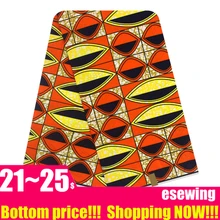 Африканская настоящая голландская восковая Ткань 6 ярдов Хлопок Анкара Нигерия Гана Голландский Настоящий Воск для лоскутного шитья африканские платья TX18