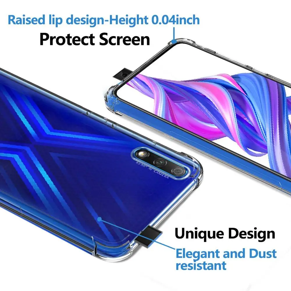 Crystal Soft Case with Airbags - Premium Silicone Rubber Cover