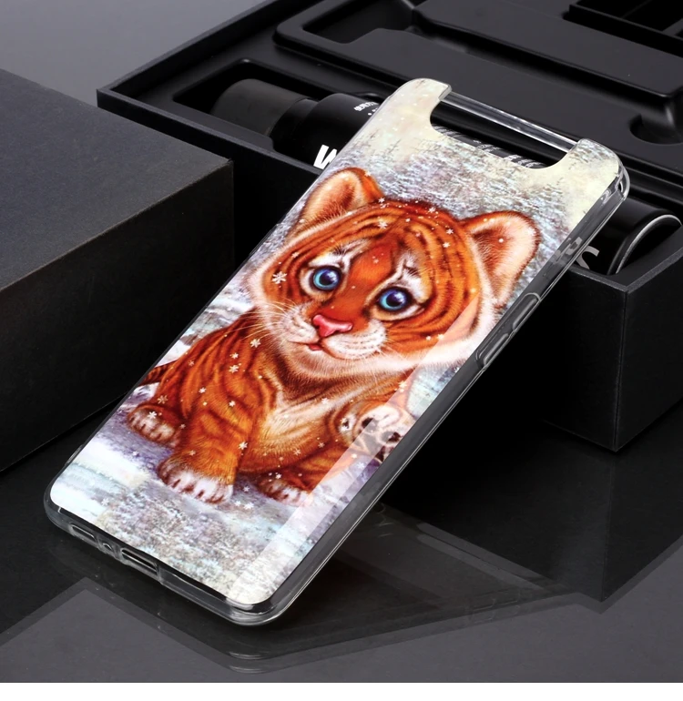 Чехол для телефона для samsung Galaxy A50 A60 A70 A80 A90 A40 A30 A20 A10 A20e симпатичный ободок с ушками кошки, тигра волка из мягкого ТПУ для Galaxy M10 M20 крышка