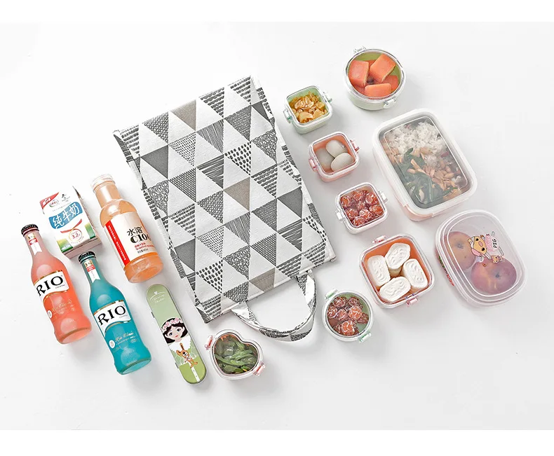 Bento коробка сумка ручной контейнер мультфильм Оксфорд ткань водонепроницаемый Bento коробка мешок герметизирующий холодный изоляция