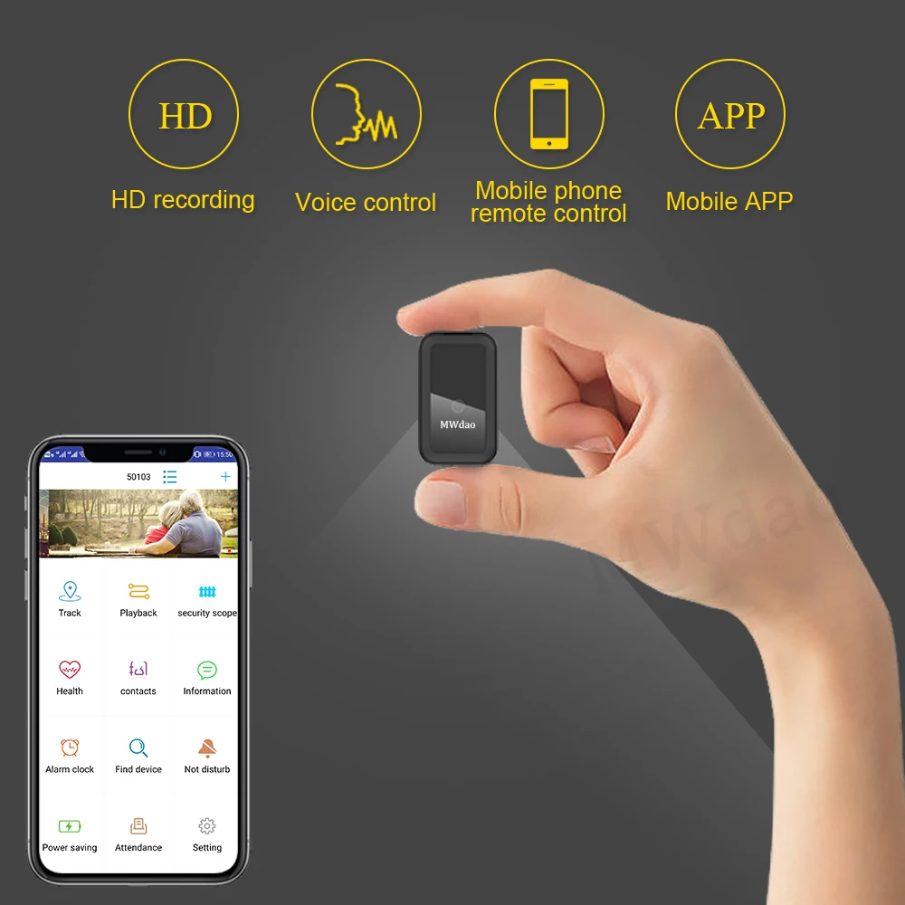 Voice recorder APP control mini recording dictaphone micro audio sound