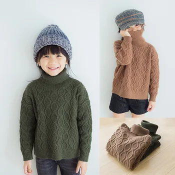 

Brand Children Clothing 2020 Autumn Boys and Girls Turtleneck Sweaters Kids Fashion Knitting Sweater Children's Outwear 1-10T