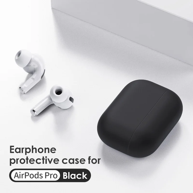 Черный LINGCHEN чехол для наушников AirPods Pro силиконовый чехол беспроводные Bluetooth наушники для Air Pods защитный чехол для AirPod 3 - Цвет: Черный