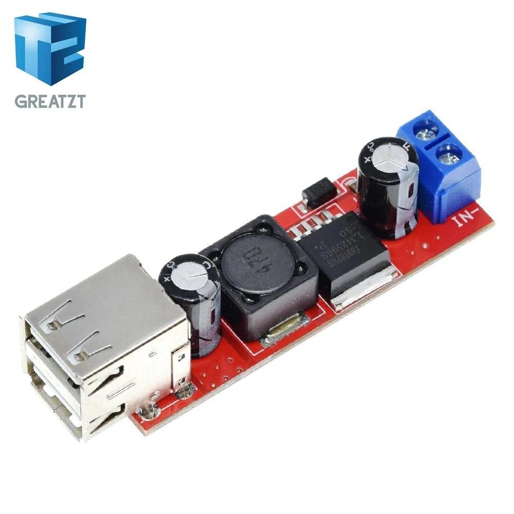 Понижающий модуль преобразователя GREATZT постоянного тока 6 В 40 в 5 3 А с двойной USB