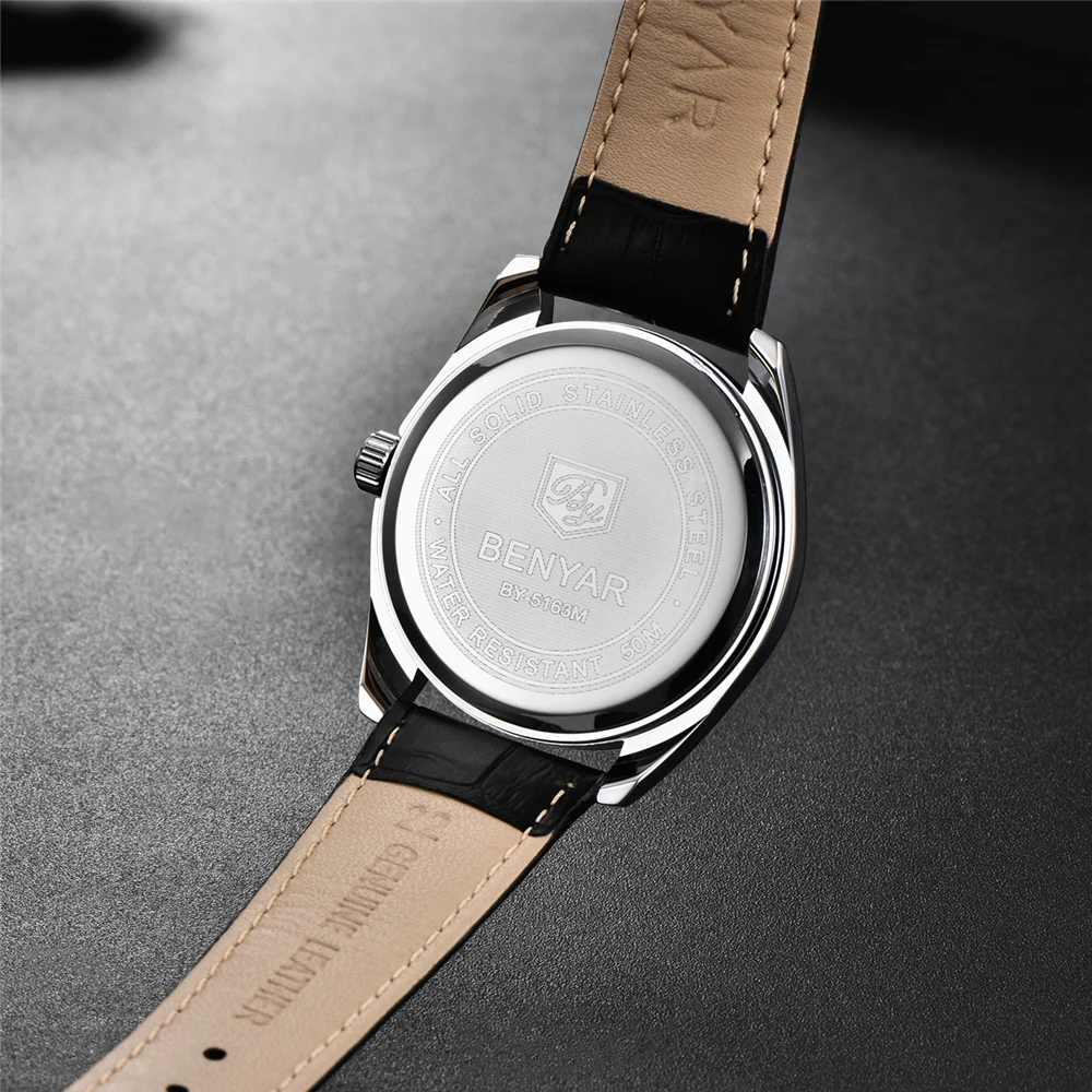 2021 New BENYAR Design Top Brand Luxury Men's Quartz Watch Men Sports Waterproof Watch Japan Miyata Luminous Watch Reloj Hombre