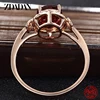 ZDADAN 925 Sterling Silver Big Oval Ruby Zircon Ring For Women Temperament Jewelry Accessories Gift 3