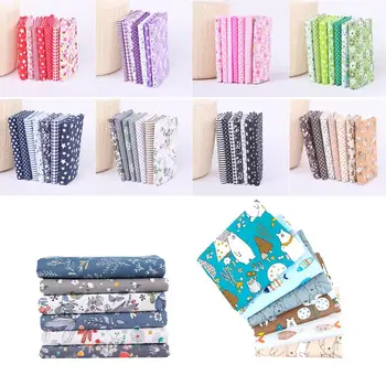 

50cmX50cm Printed Cotton Fabric Scrapbooking Cloth DIY Handmade Patchwork Material for Needlework Sewing Accessory Bundle Sewing