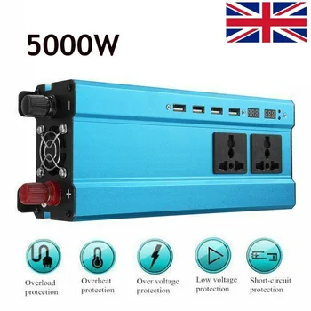 

Mini Car Inverter DC 12V/24V To AC 220V 5000W Max Power Inverter Voltage Convertor Transformer Lower Noise Car Power Inverter