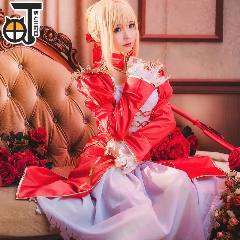 Fate EXTRA Last Encore Saber Нерон Клавдий Цезарь Аугуст германикс Косплей Костюм для