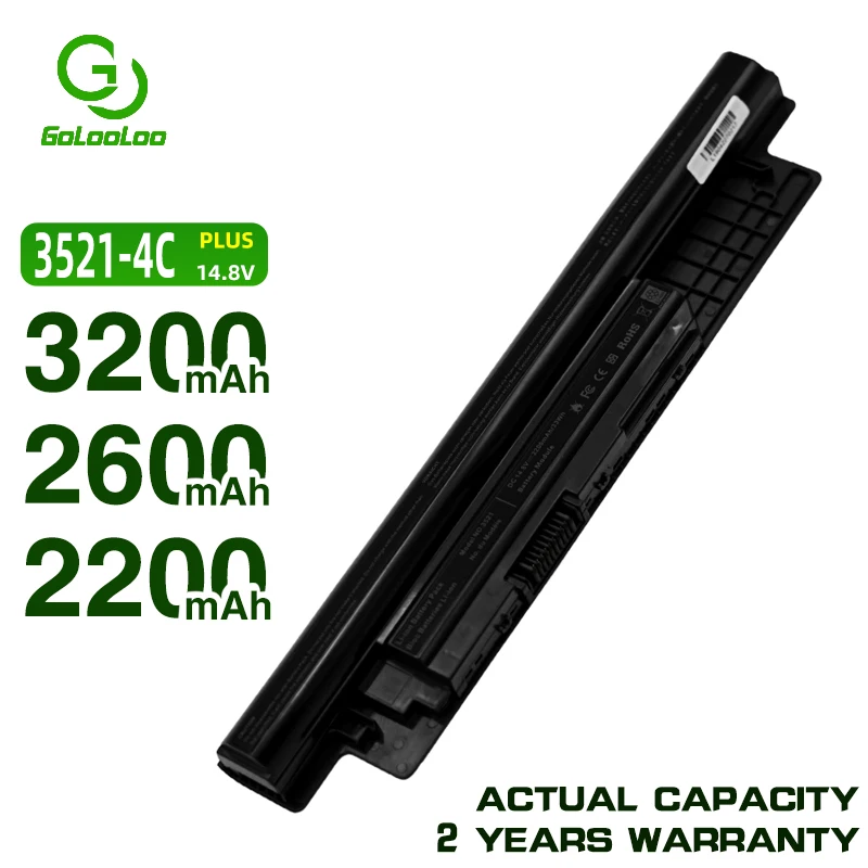 

Golooloo 14,4 v 4 ячейки 2200MaH аккумулятор для ноутбука DELL Inspiron 3421 3721 5421 5521 5721 3521 Vostro 5537 2421 XCMRD MR90Y