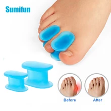 

Sumifun 2pcs New Protective Toes Separator Suitable Bunion Corrector Material Soft Gel Straightener Spacers Stretchers Care Tool