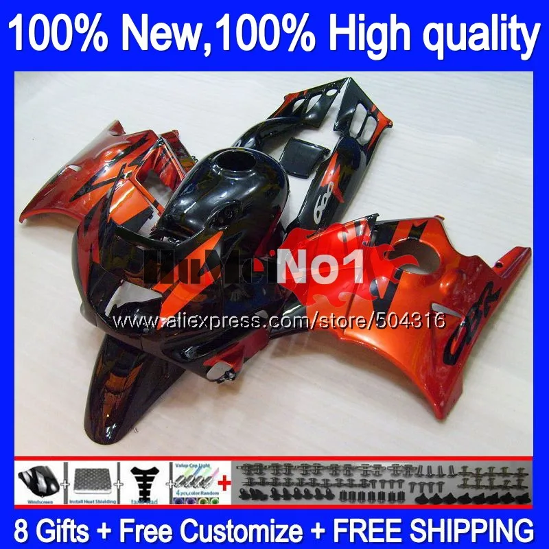Корпус + бак для HONDA CBR600 F3 FS 600CC CBR600FS 95-96 2MC.76 CBR 600F3 600 CC CBR600F3 1995 1996 95 96 оранжевый черный