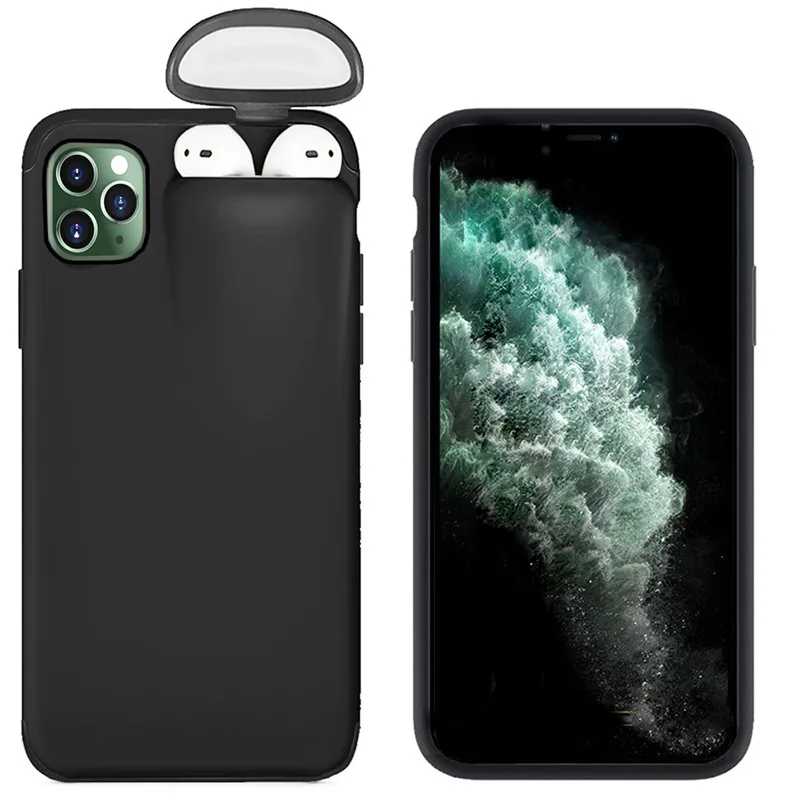 2 в 1 чехол для телефона IPhone 11 Pro Max XS XR X 10 8 7 Plus 6 Чехол INS модный подарок AirPods
