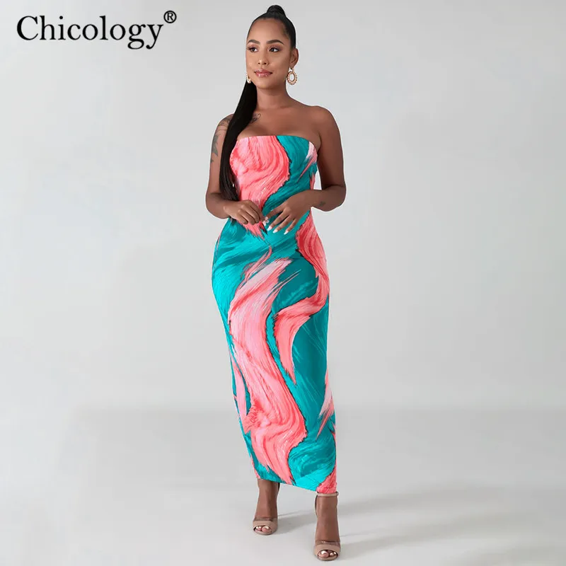 boob tube maxi dress