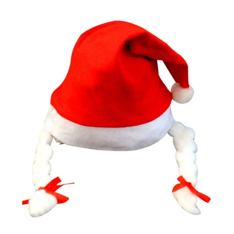 Разноцветные рождественские шапки с милым рисунком Санта-Клауса, снеговика, рождественские шапки для взрослых детей на Рождество, вечерние украшение для дома магазина - Цвет: 29x38cm