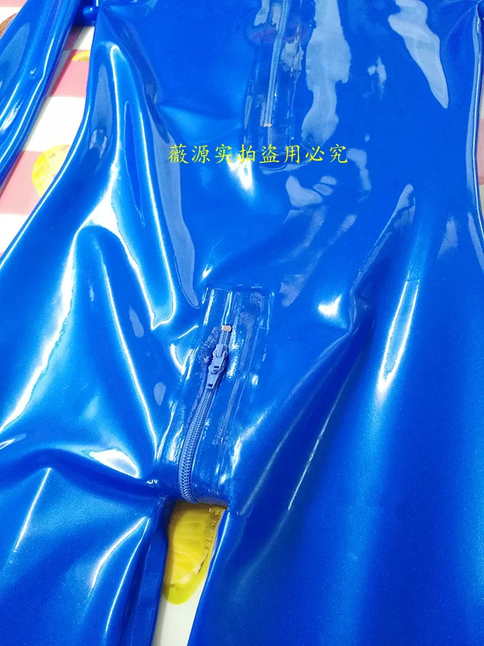 Metallic-Blue-Latex-Fetish-Catsuit-Rubber-Gummi-Bodysuits-with-Back-Crotch-Zip-2