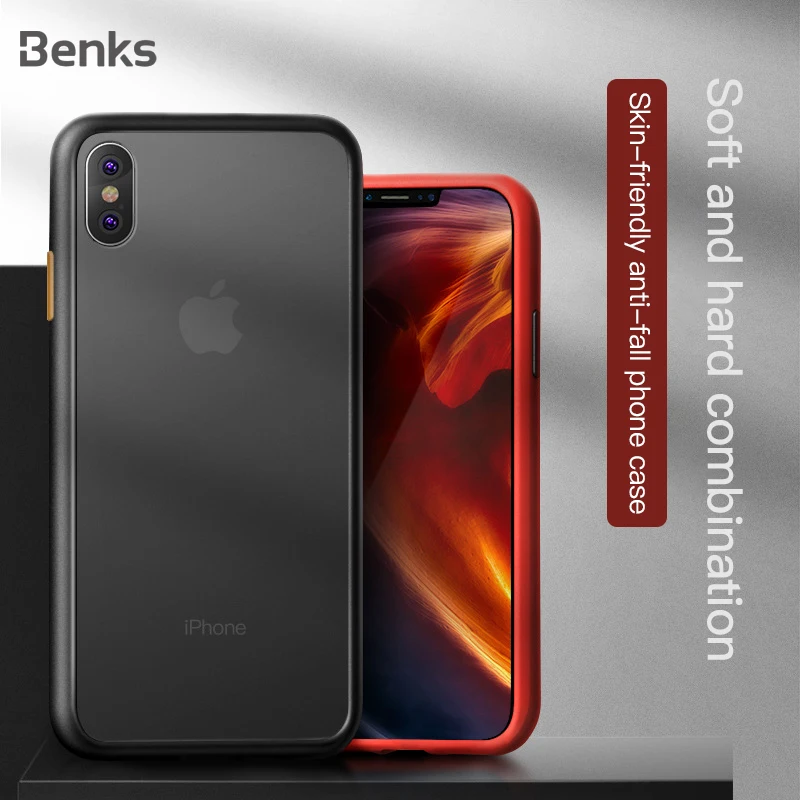 Benks противоударный чехол для телефона Apple iPhone X XS MAX XR матовый противоударный чехол s кожа Мягкий ТПУ защитные аксессуары для задней крышки